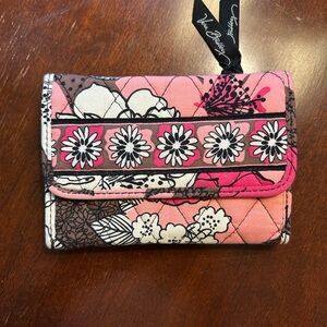Vera Bradley Pink and Brown Floral Wallet